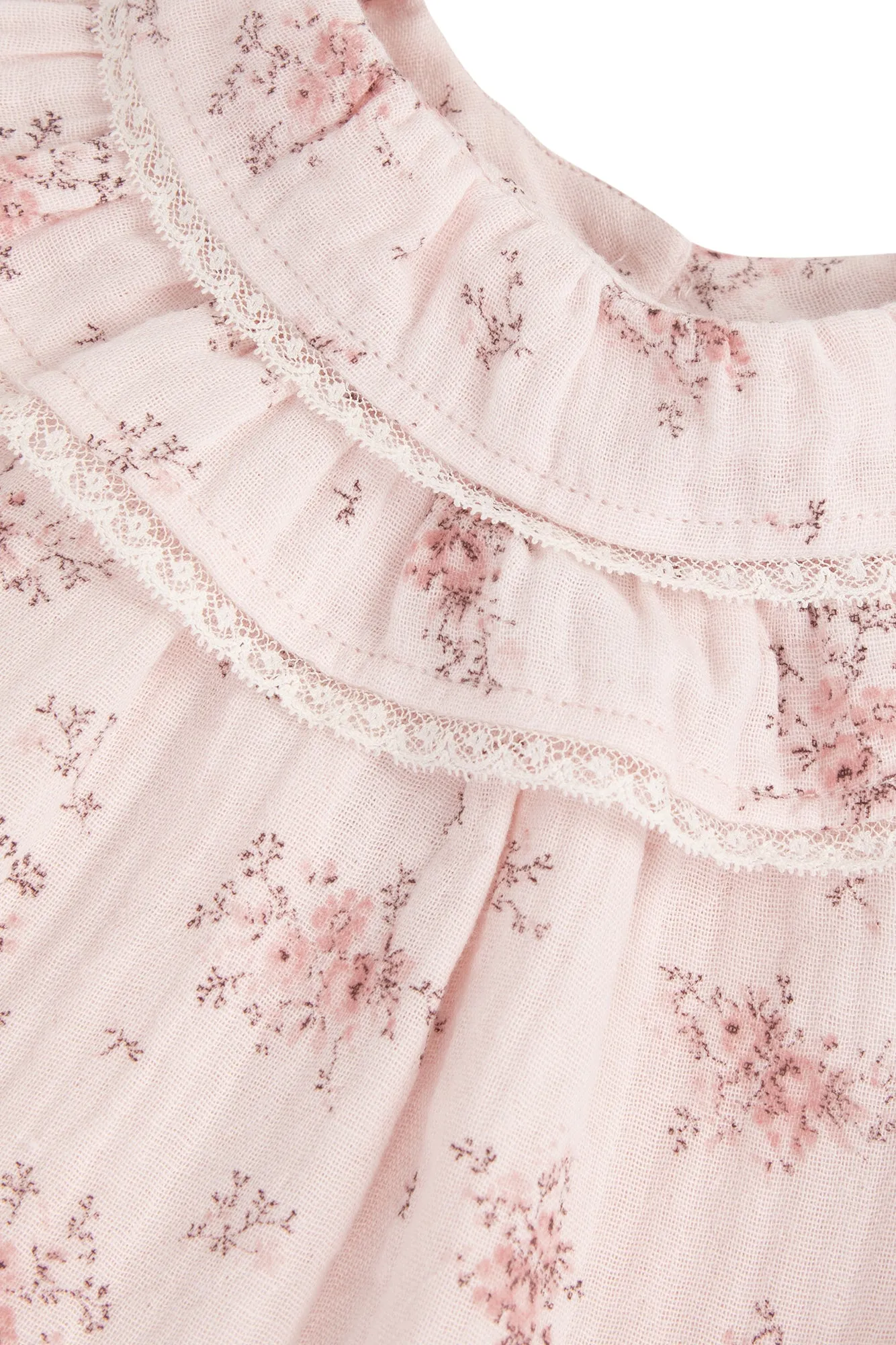 Dress - Pale pink with floral print