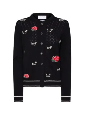 Emb Hector And Rose Pointelle Cardigan