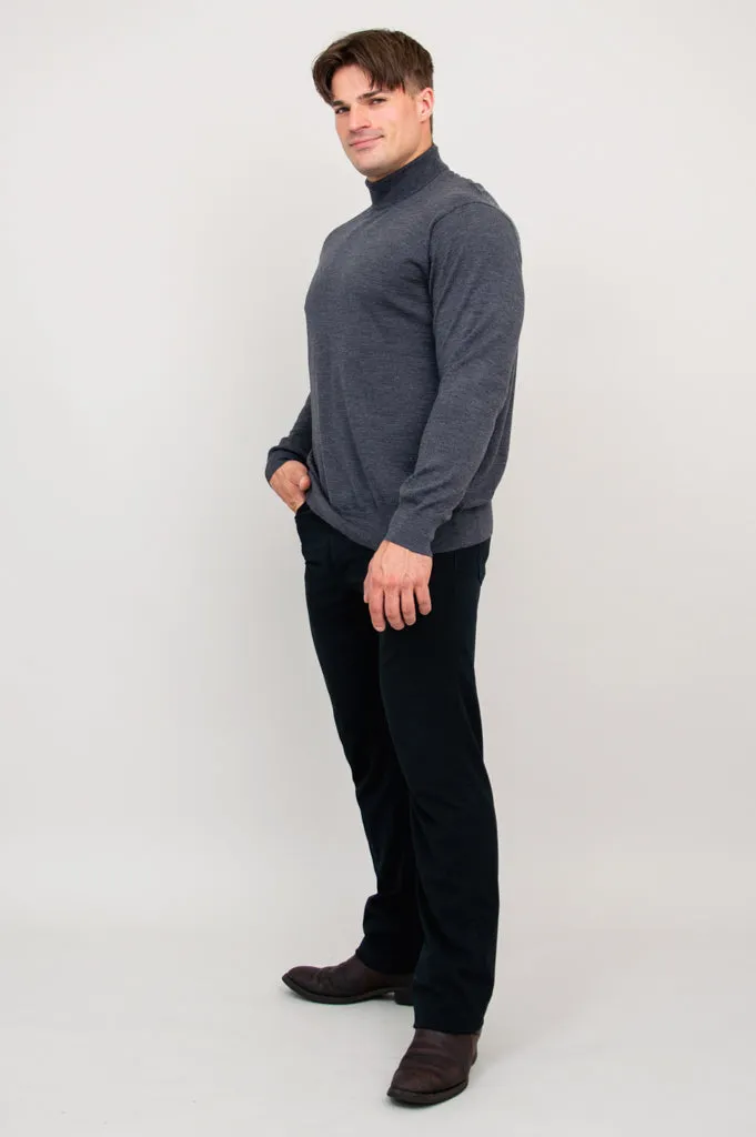 Eric Sweater, Charcoal, 100% Merino Wool