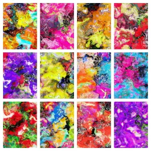 Funky Inks Layer Cake - 12 Pieces