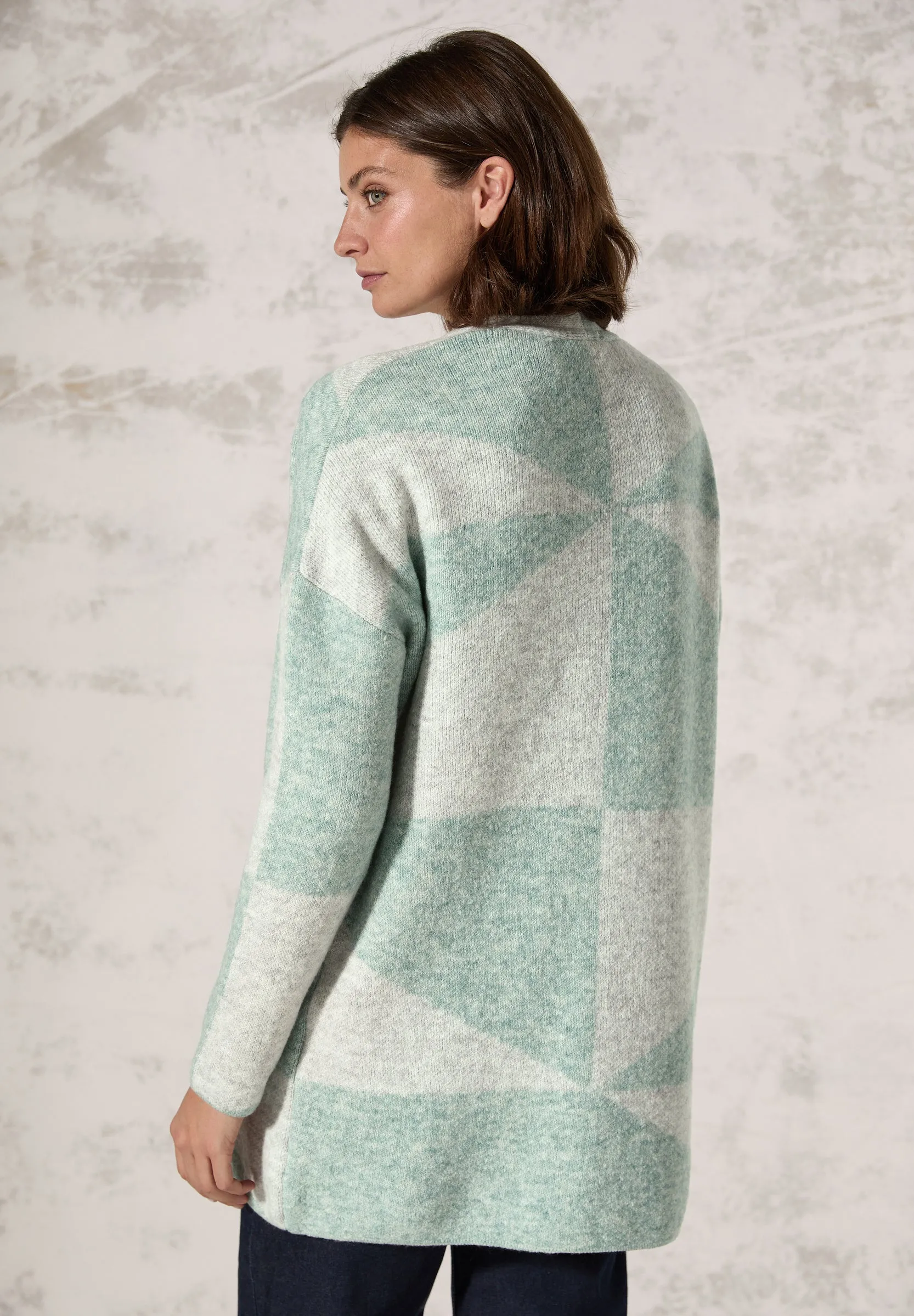 Gemusterte Strickjacke