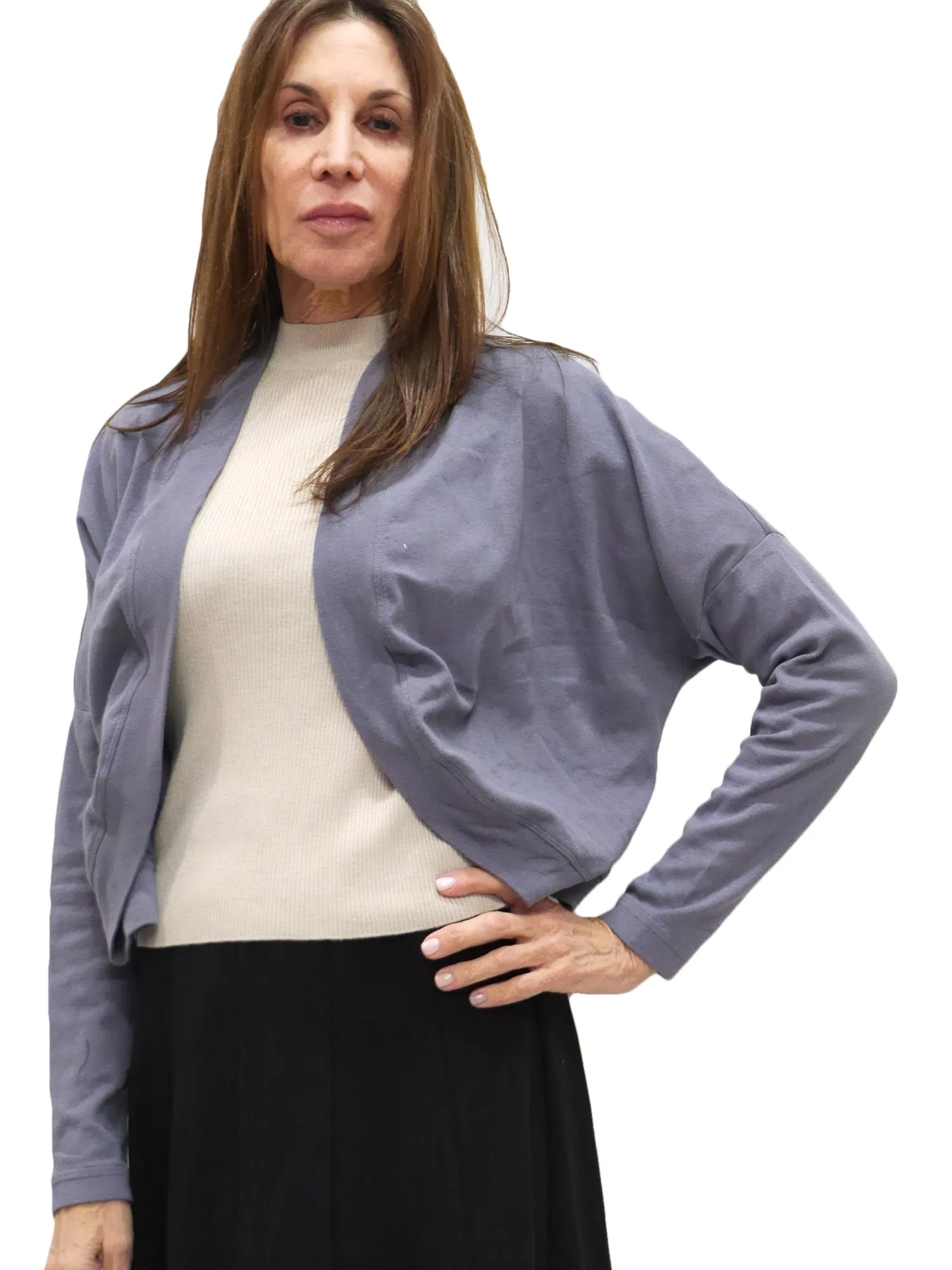 Hard Tail Bolero Cotton Cardigan (T-259)