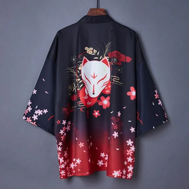 Japanese Art Fancy Kimono Cardigan Robe Short