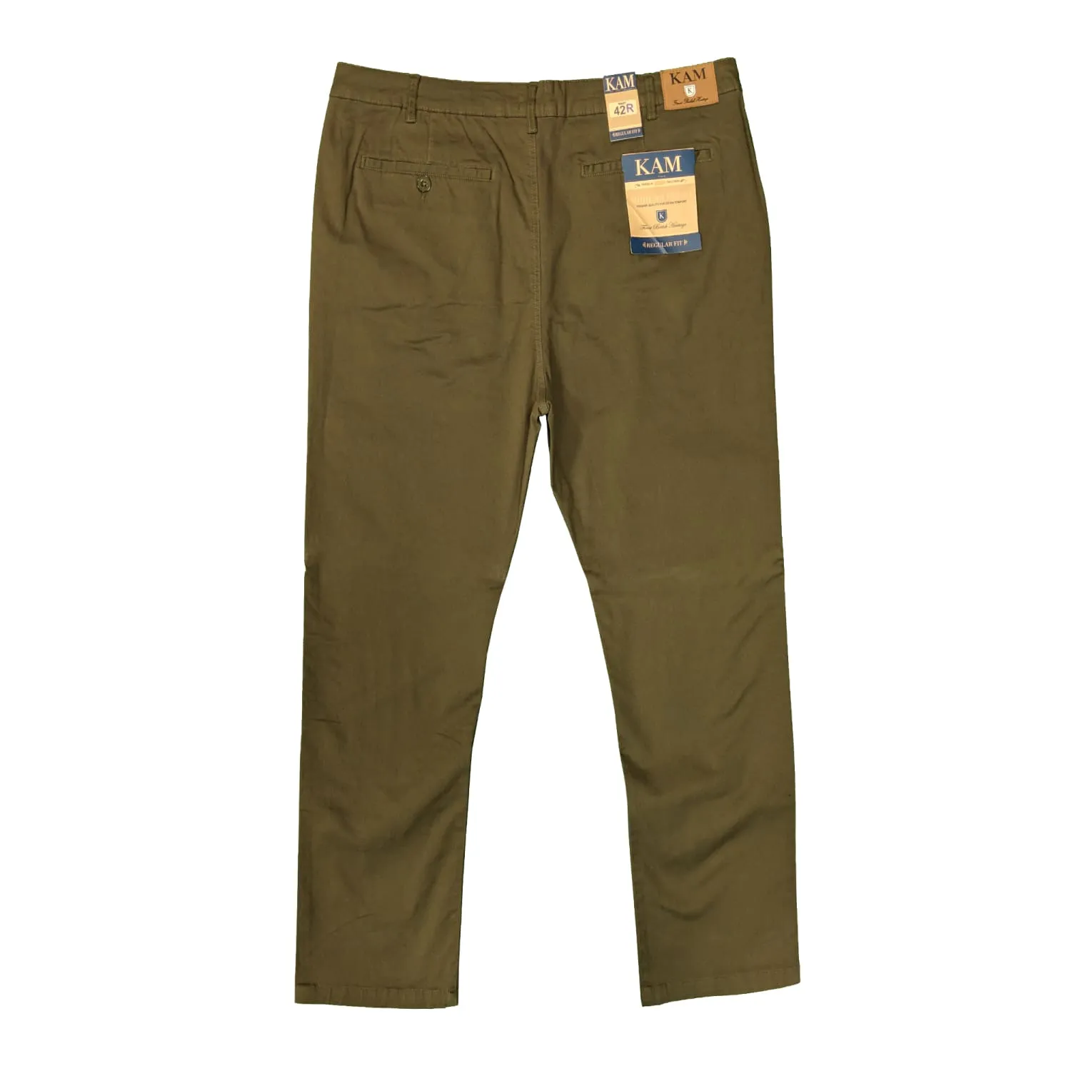 Kam Stretch Modern Chinos - KBS 261 - Khaki