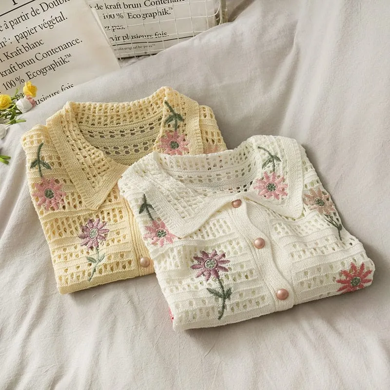 Kawaii Floral Vintage Spring Flower Cardigan
