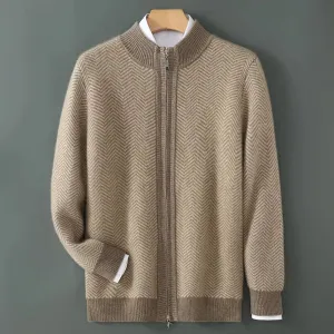 KENJI CASHMERE ZIP CARDIGAN