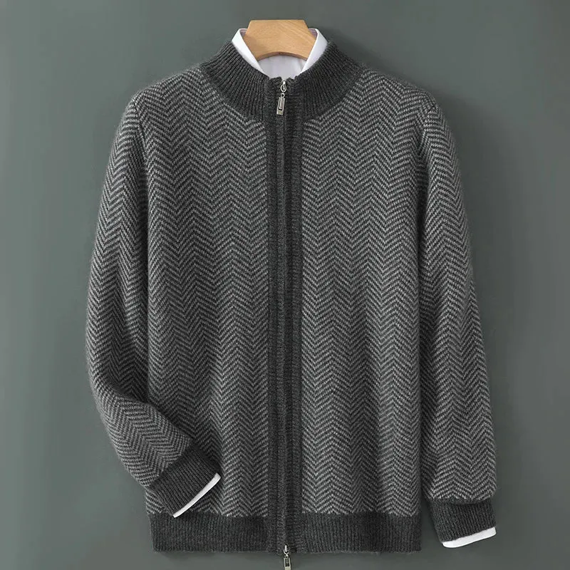 KENJI CASHMERE ZIP CARDIGAN