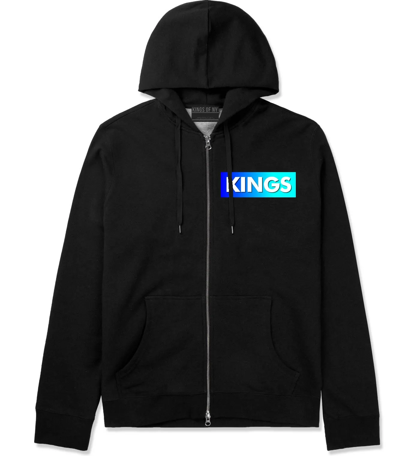 Kings Blue Gradient Zip Up Hoodie Hoody