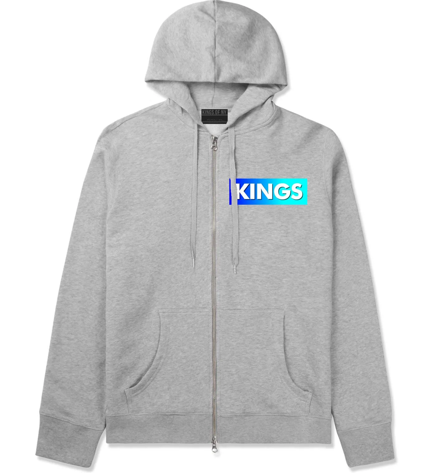 Kings Blue Gradient Zip Up Hoodie Hoody