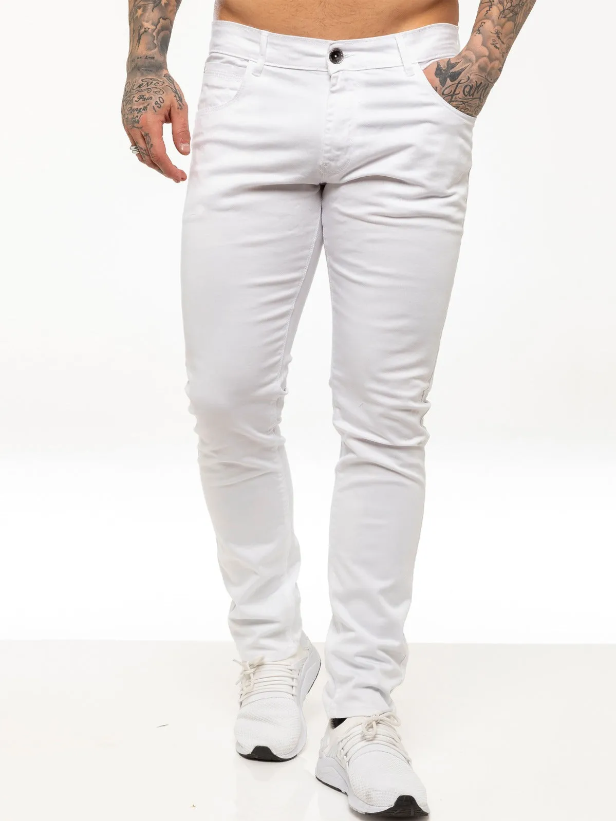 Kruze | Mens Slim Fit Stretch Chinos