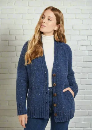 Ladies' Donegal Side Pocket Cardigan | Blue