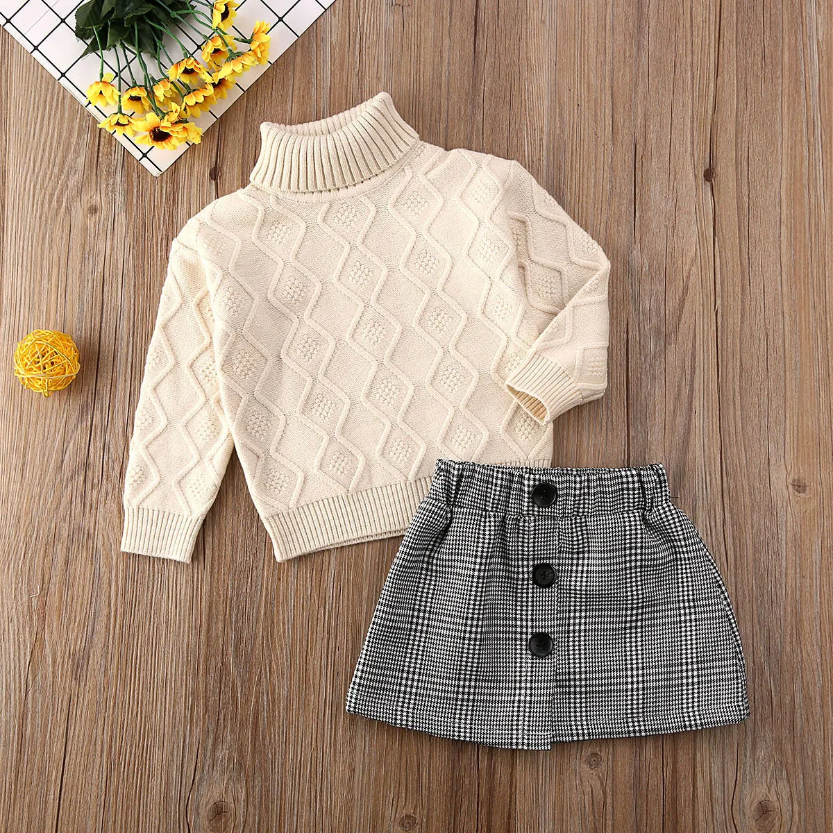 Lana Plaid Mini Skirt Set