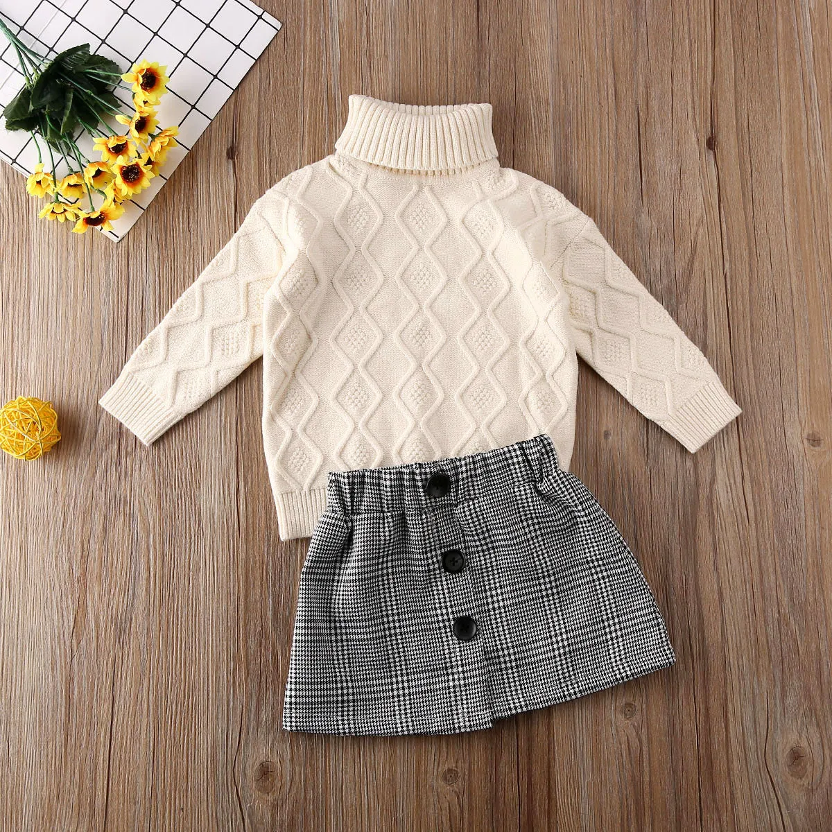 Lana Plaid Mini Skirt Set