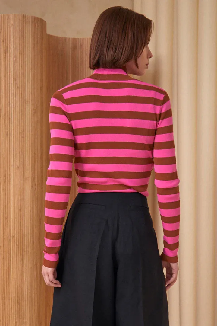 Lingle Turtleneck ~ Amber Stripe
