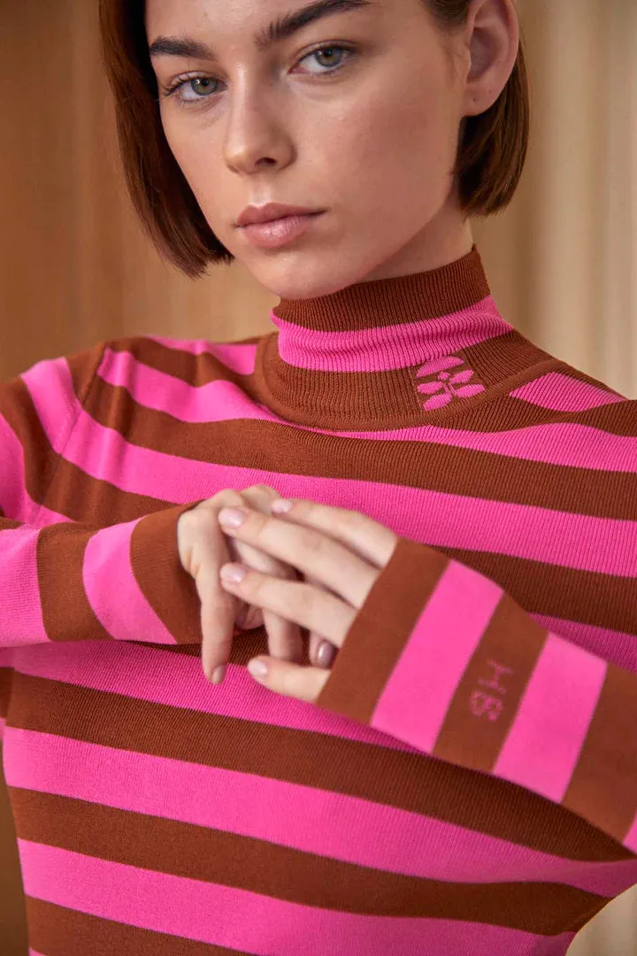 Lingle Turtleneck ~ Amber Stripe