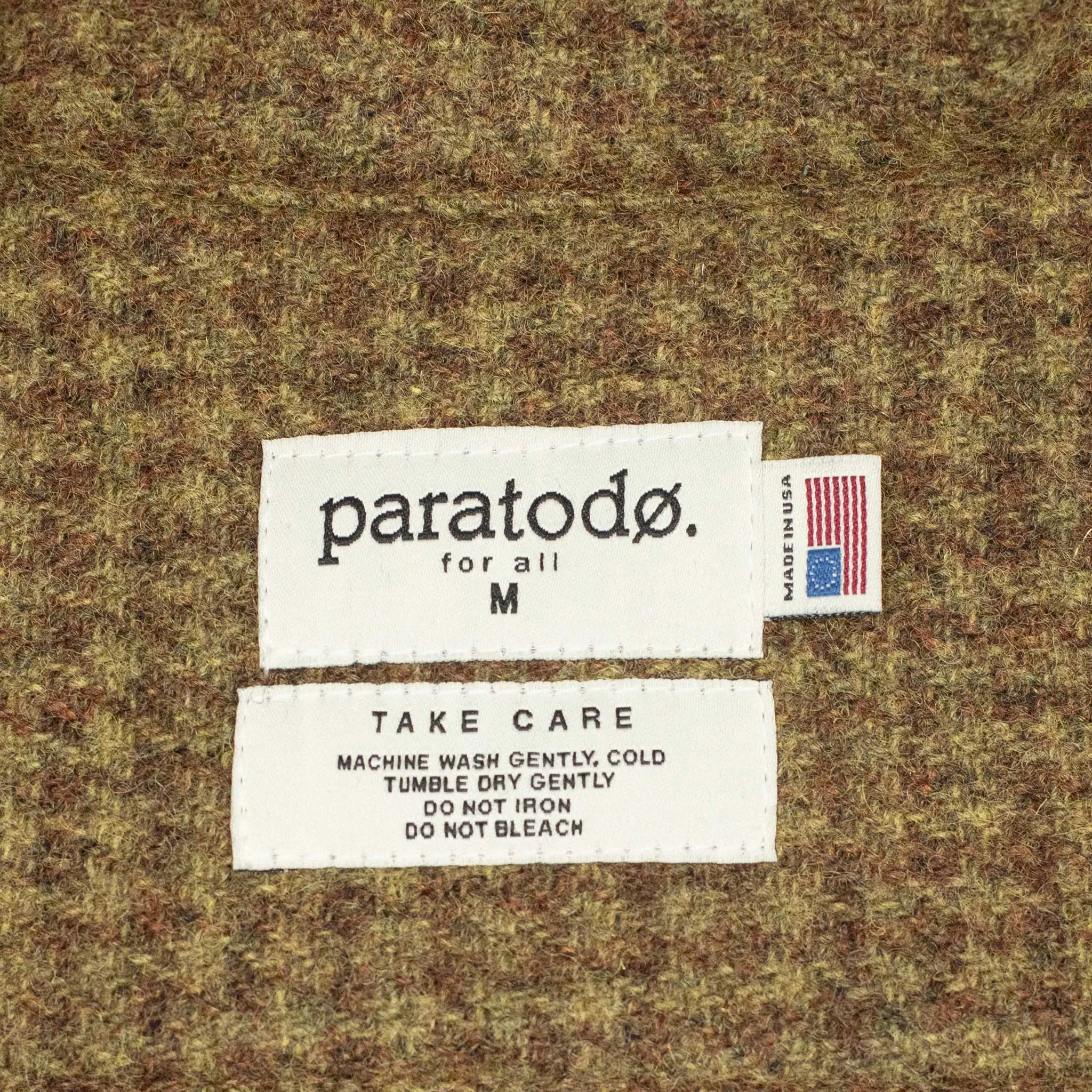 London 68' jacket in olive and brown houndstooth wool