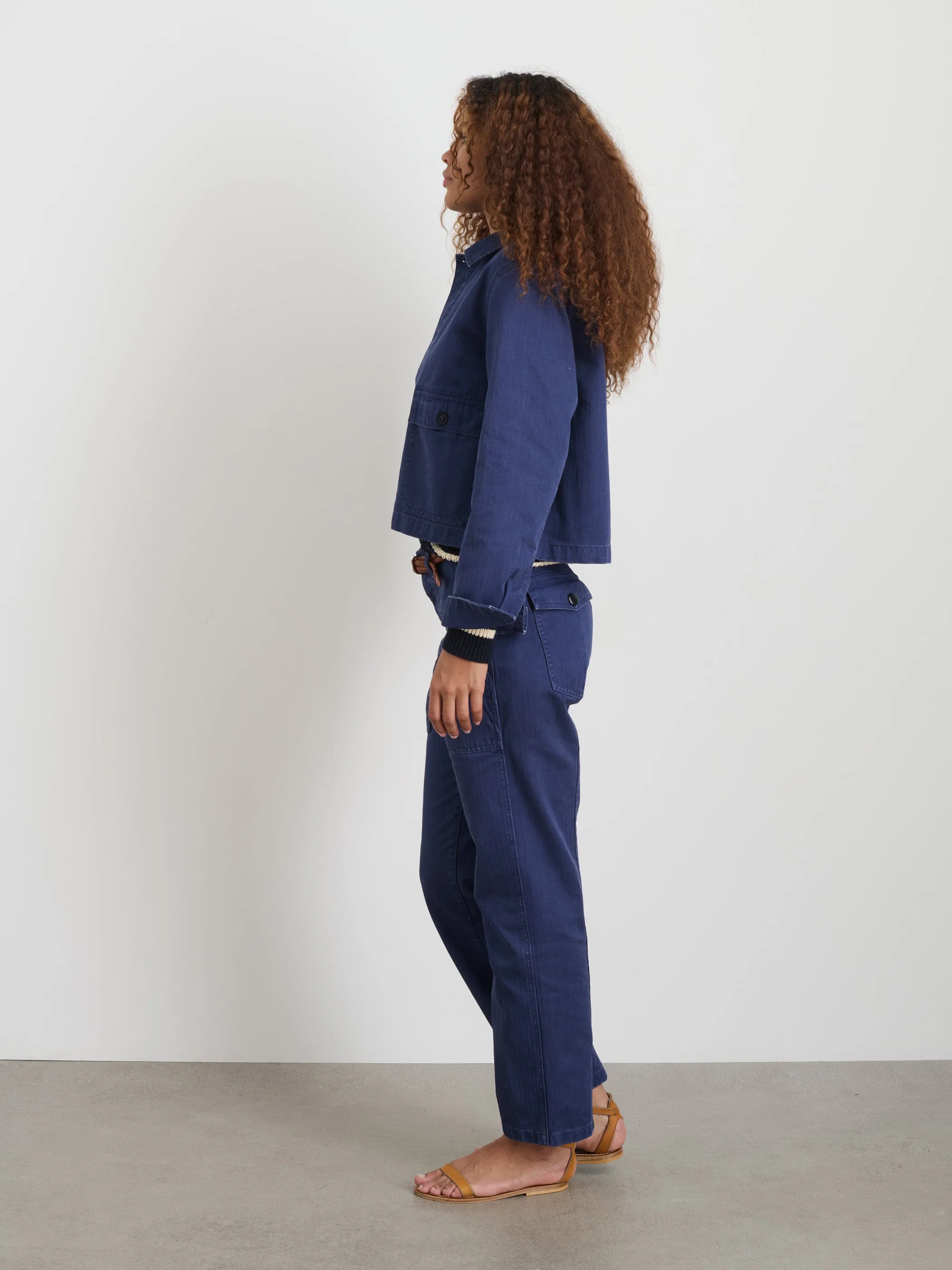 Marfa Work Jacket In Herringbone