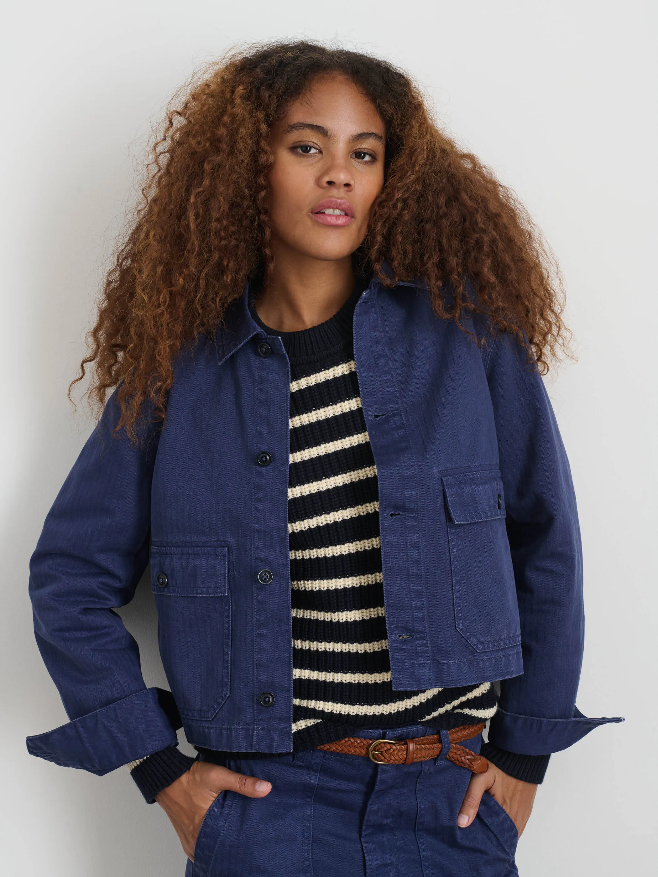Marfa Work Jacket In Herringbone
