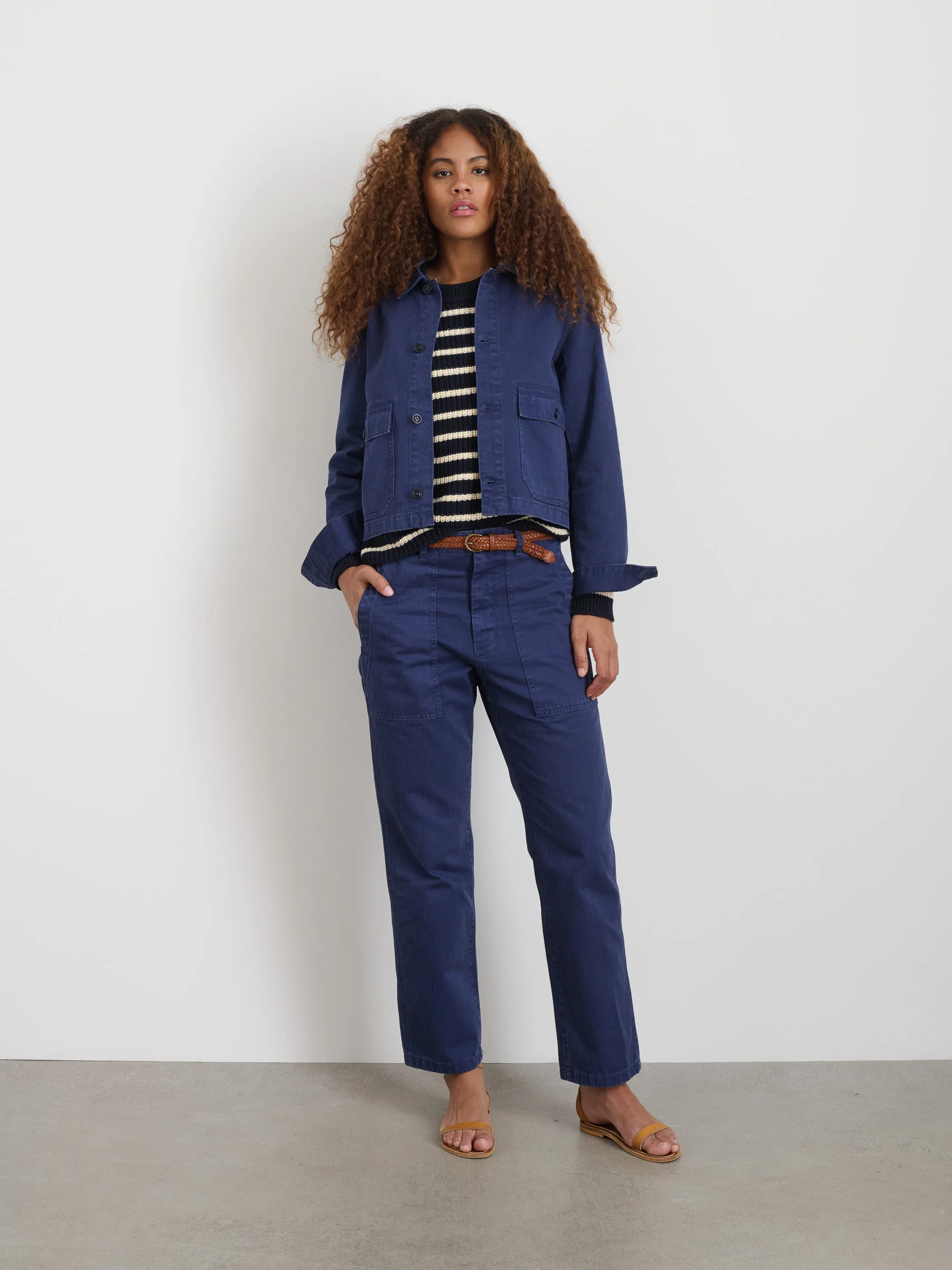 Marfa Work Jacket In Herringbone