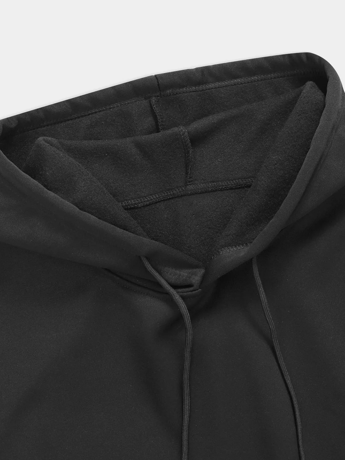 Men's fleece smiley print letter hoodie