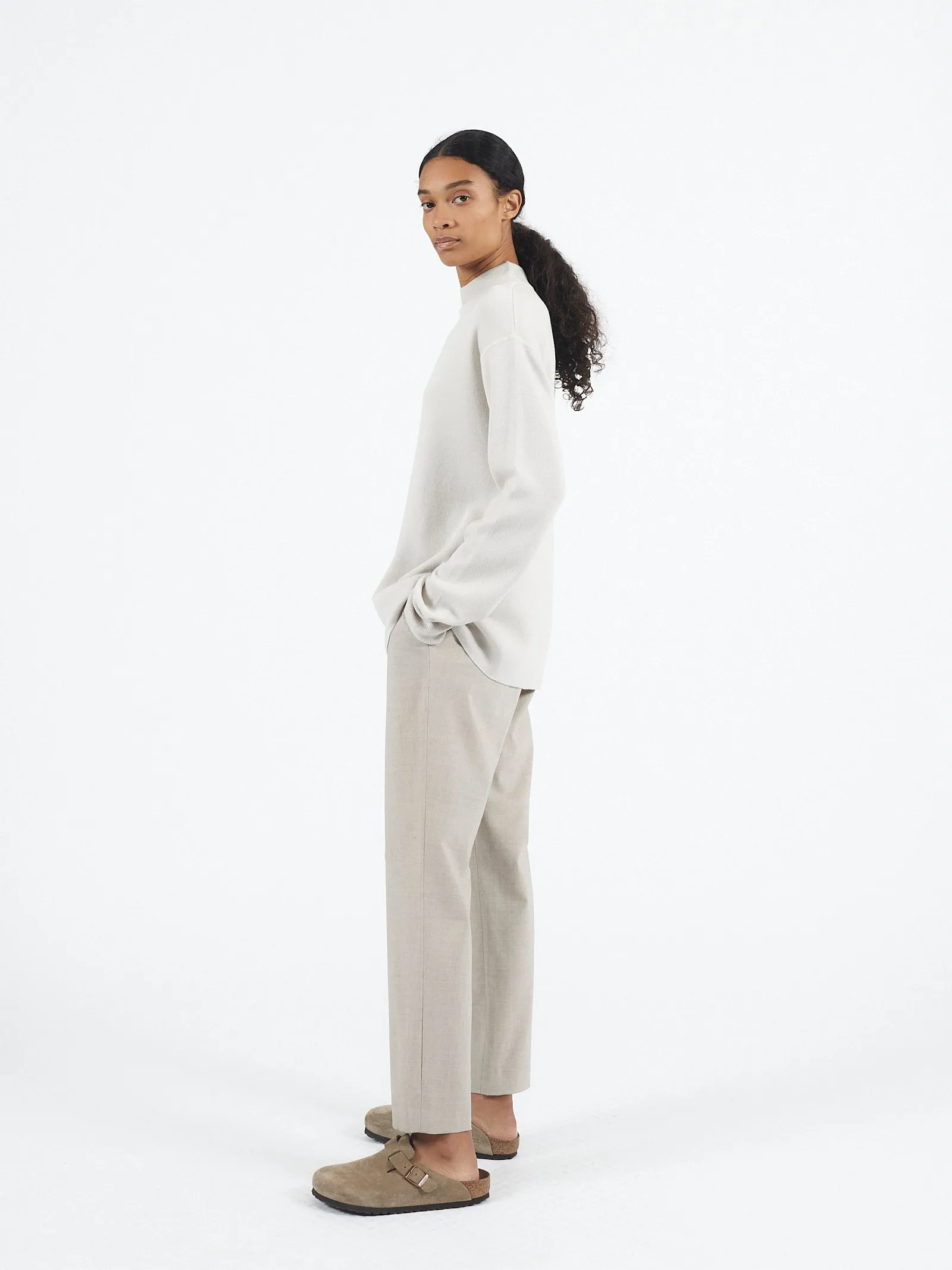 Merino Mockneck L/S in Putty