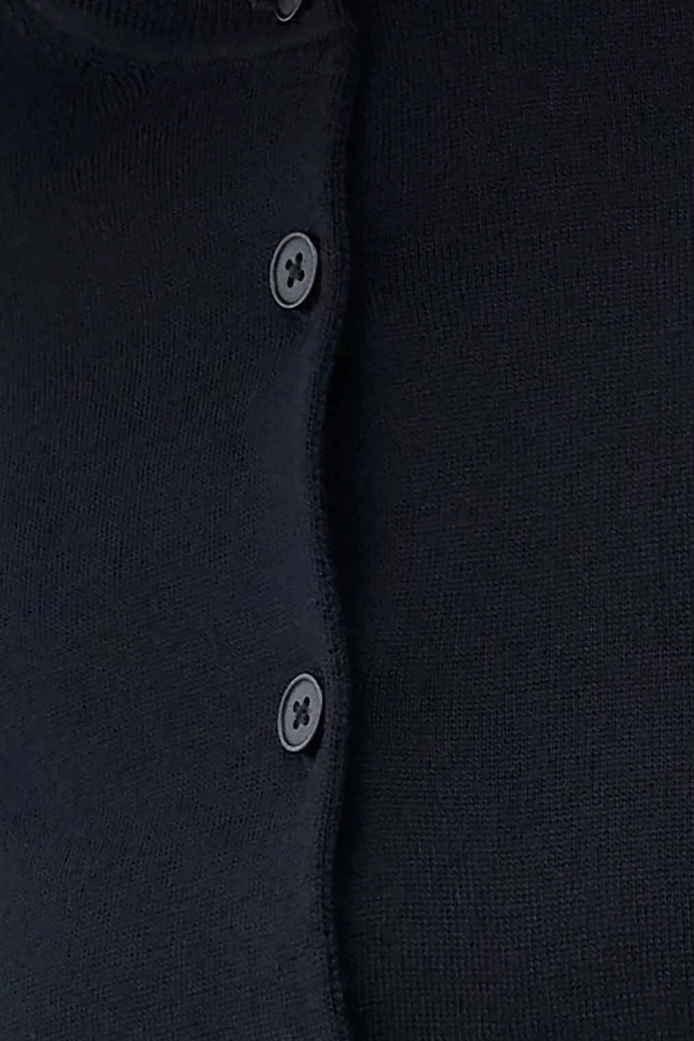 Merino short cardigan in black