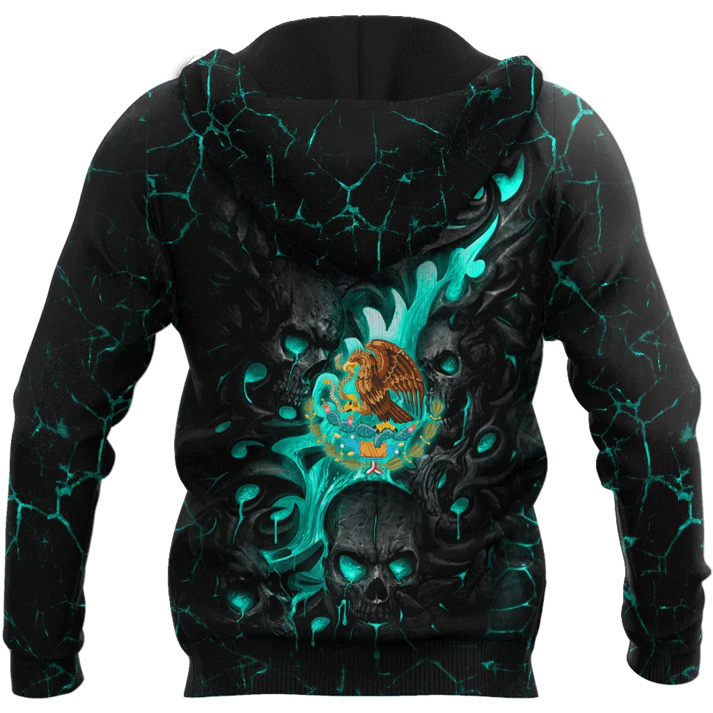 Mexican Skull Unisex Hoodie, 3D All Over Printed Skull Mexican Hoodies, Mexico Skull Hoodie