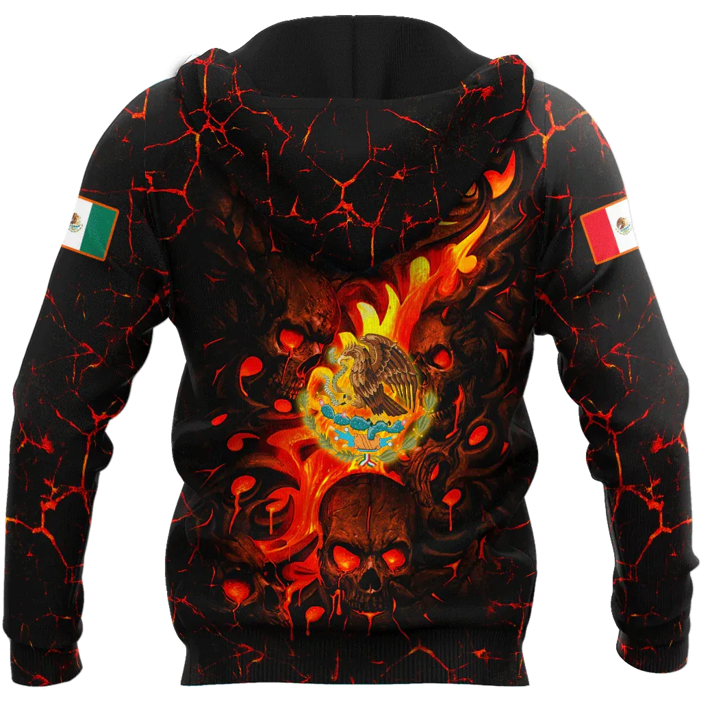 Mexican Skull Unisex Hoodie, 3D All Over Printed Skull Mexican Hoodies, Mexico Skull Hoodie