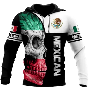Mexican Skull Unisex Hoodie, 3D All Over Printed Skull Mexican Hoodies, Mexico Skull Hoodie