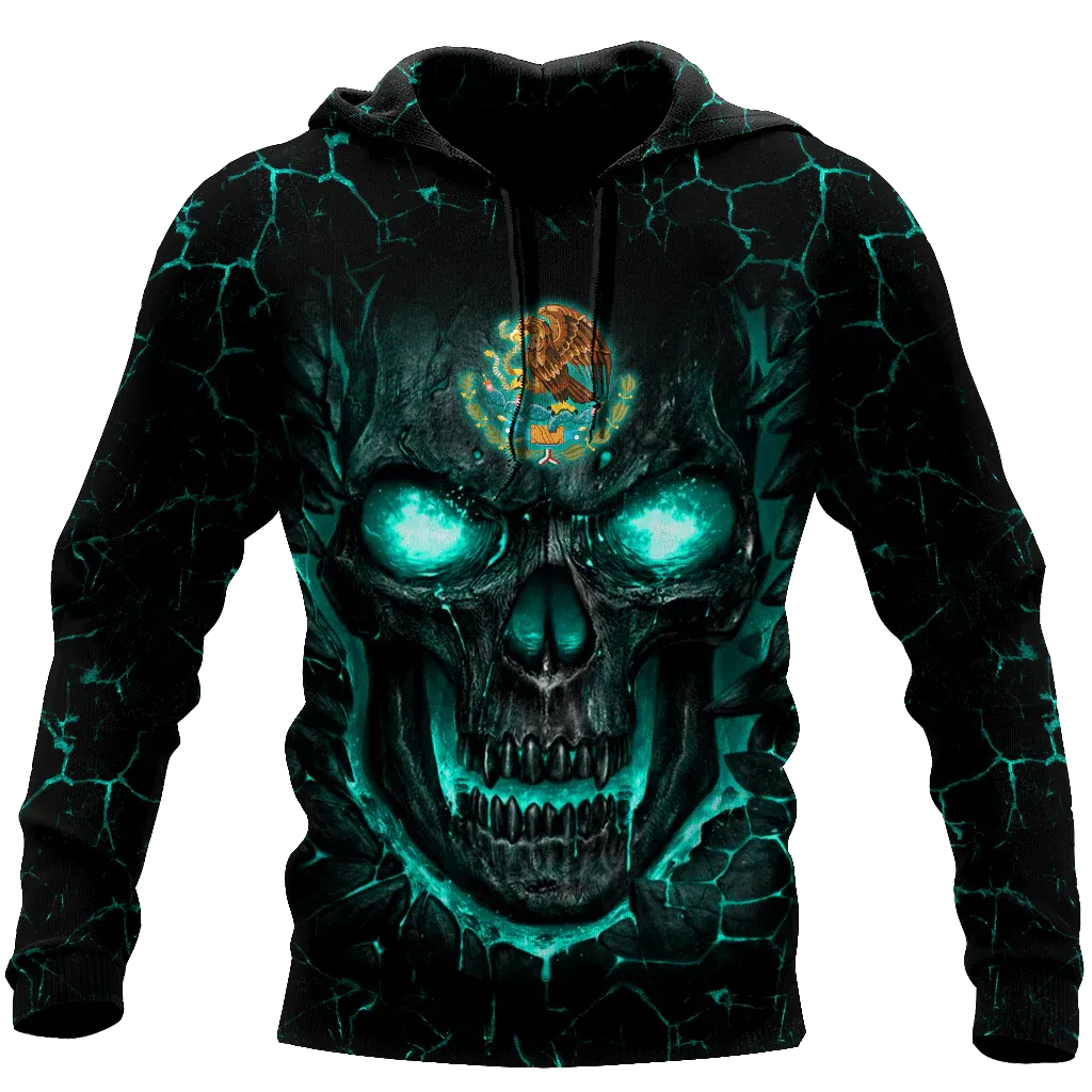 Mexican Skull Unisex Hoodie, 3D All Over Printed Skull Mexican Hoodies, Mexico Skull Hoodie