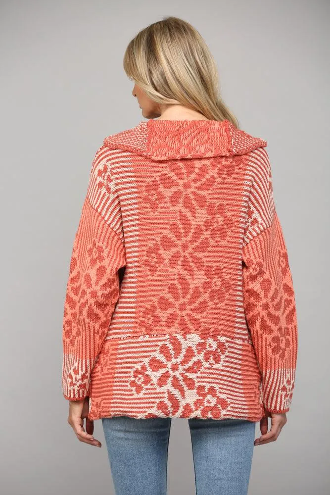 Mixed Pattern Cardigan by Fate 9236