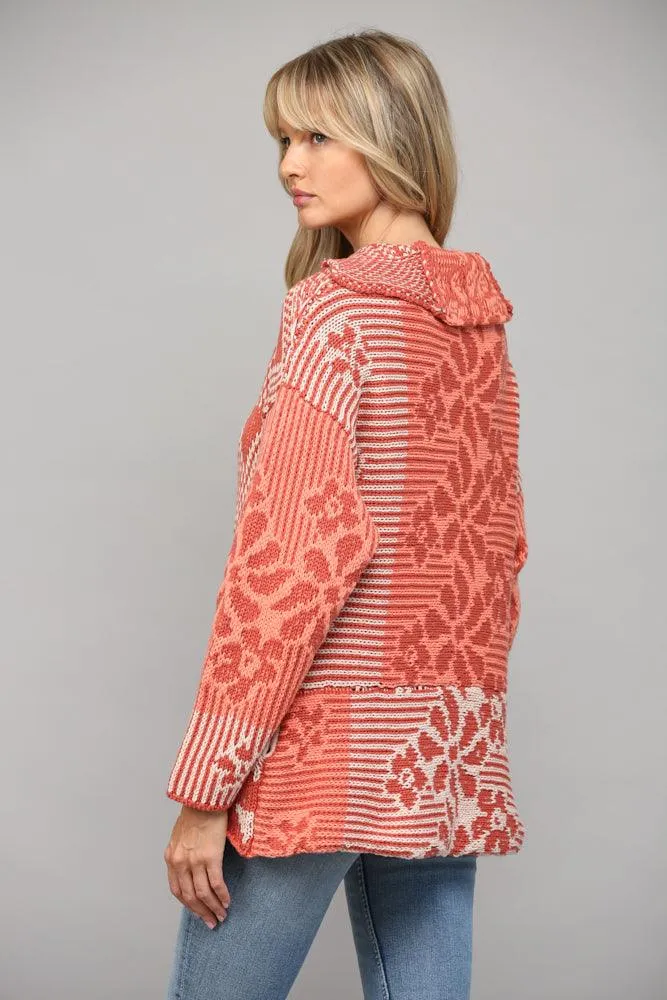 Mixed Pattern Cardigan by Fate 9236