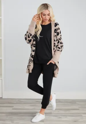 Mud Pie Shylah Leopard Cocoon Cardigan