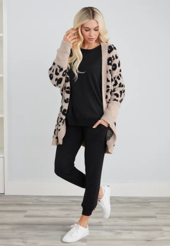 Mud Pie Shylah Leopard Cocoon Cardigan