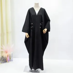 Muslim Long Sleeve Loose Cardigan Open Front Abaya