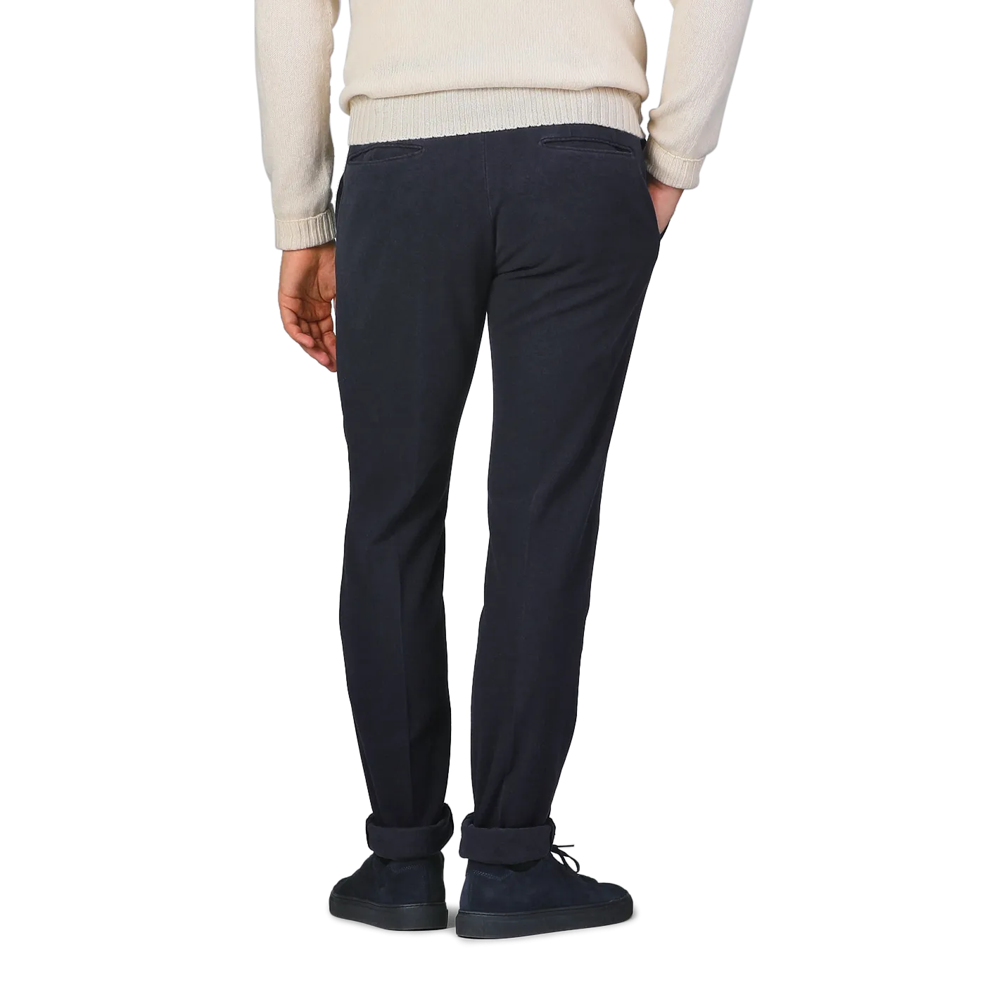 Navy Blue Cotton Moleskin Model 30 Chinos