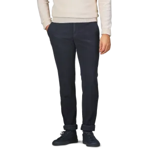 Navy Blue Cotton Moleskin Model 30 Chinos