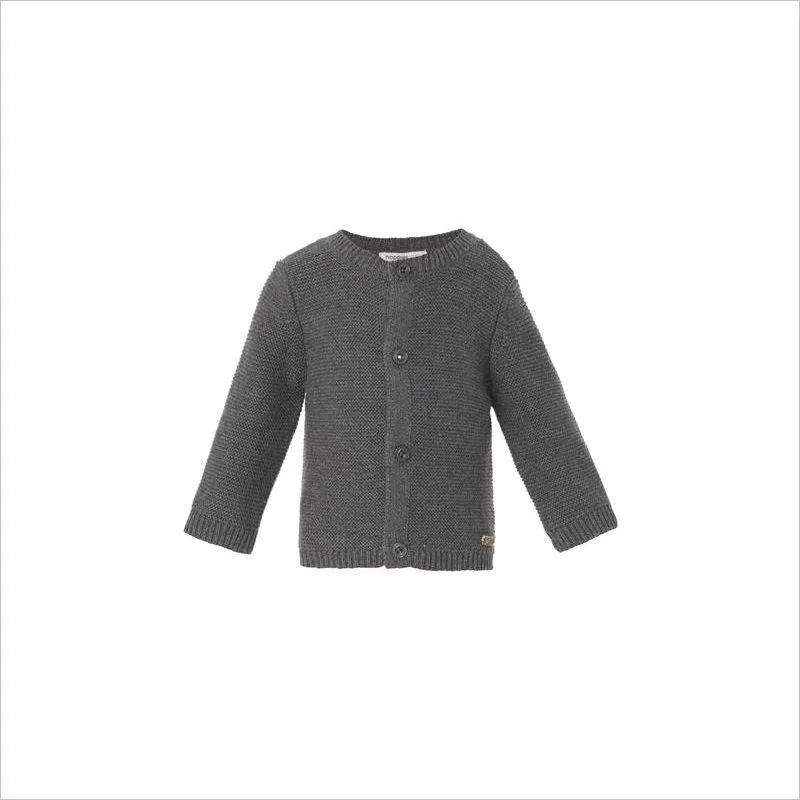 Noppies Unisex Cardigan Knit Kes in Charcoal Melange