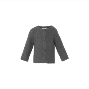 Noppies Unisex Cardigan Knit Kes in Charcoal Melange