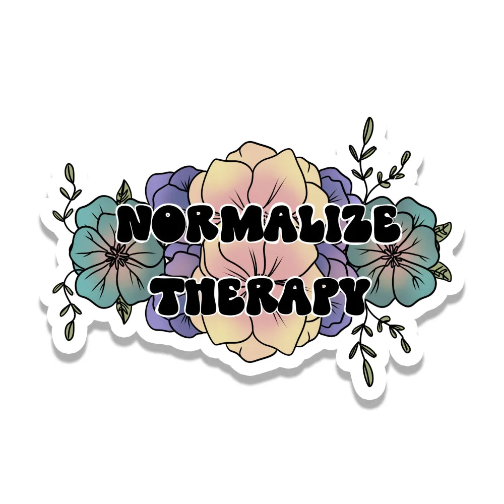 Normalize Therapy Self Care Vinyl Sticker