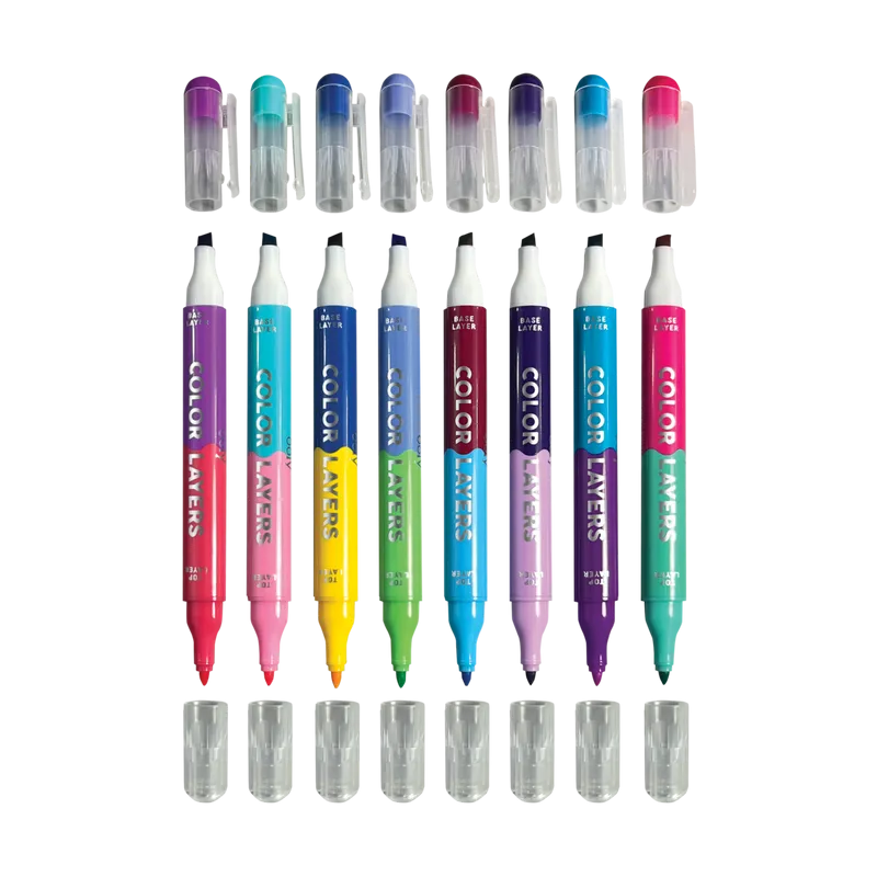 Ooly Color Layers Double Ended Markers | Set of 8