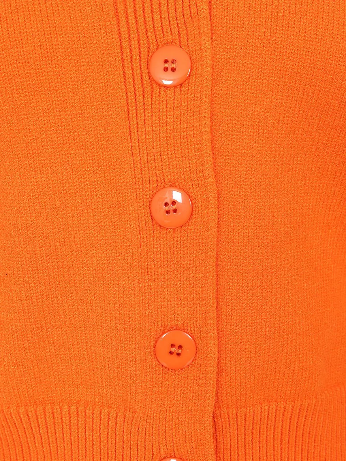 Orange Shawl Collar Vintage Look Cardigan