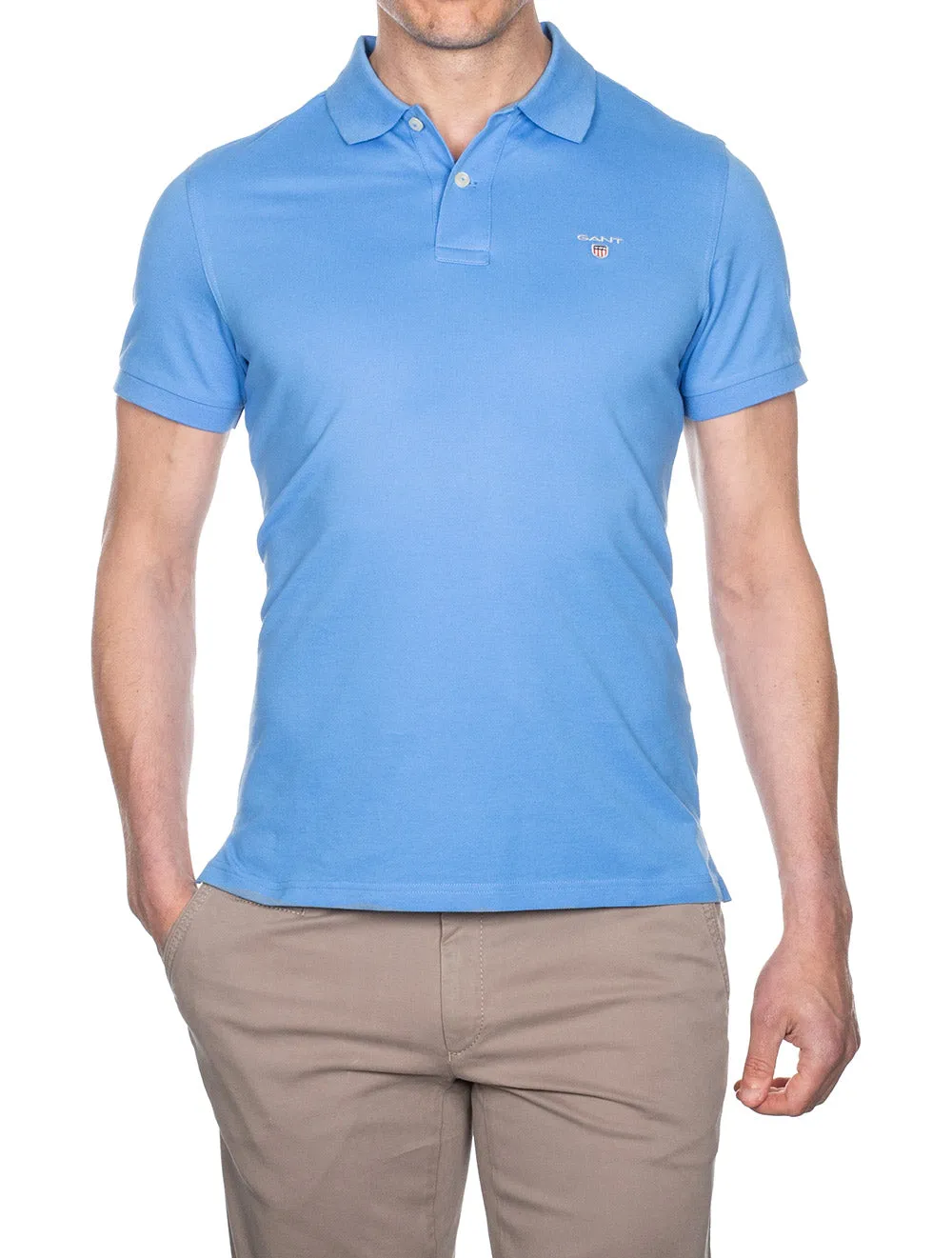 Original Pique SS Rugger Pacific Blue