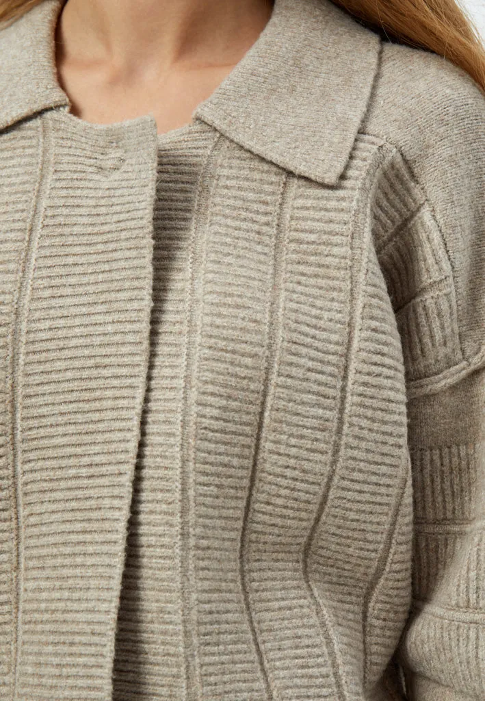 Pam GRS Knit Cardigan - Feather Gray