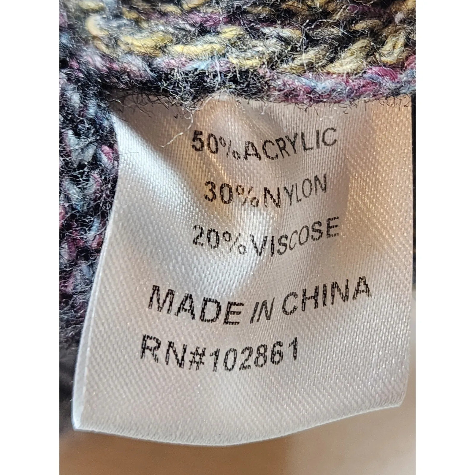 Paris Hues Cardigan Sweater Women Large Fair Isle Colorful Knit Boho Chic V Neck