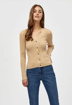 PCTana V Cardigan - Warm Sand Melange
