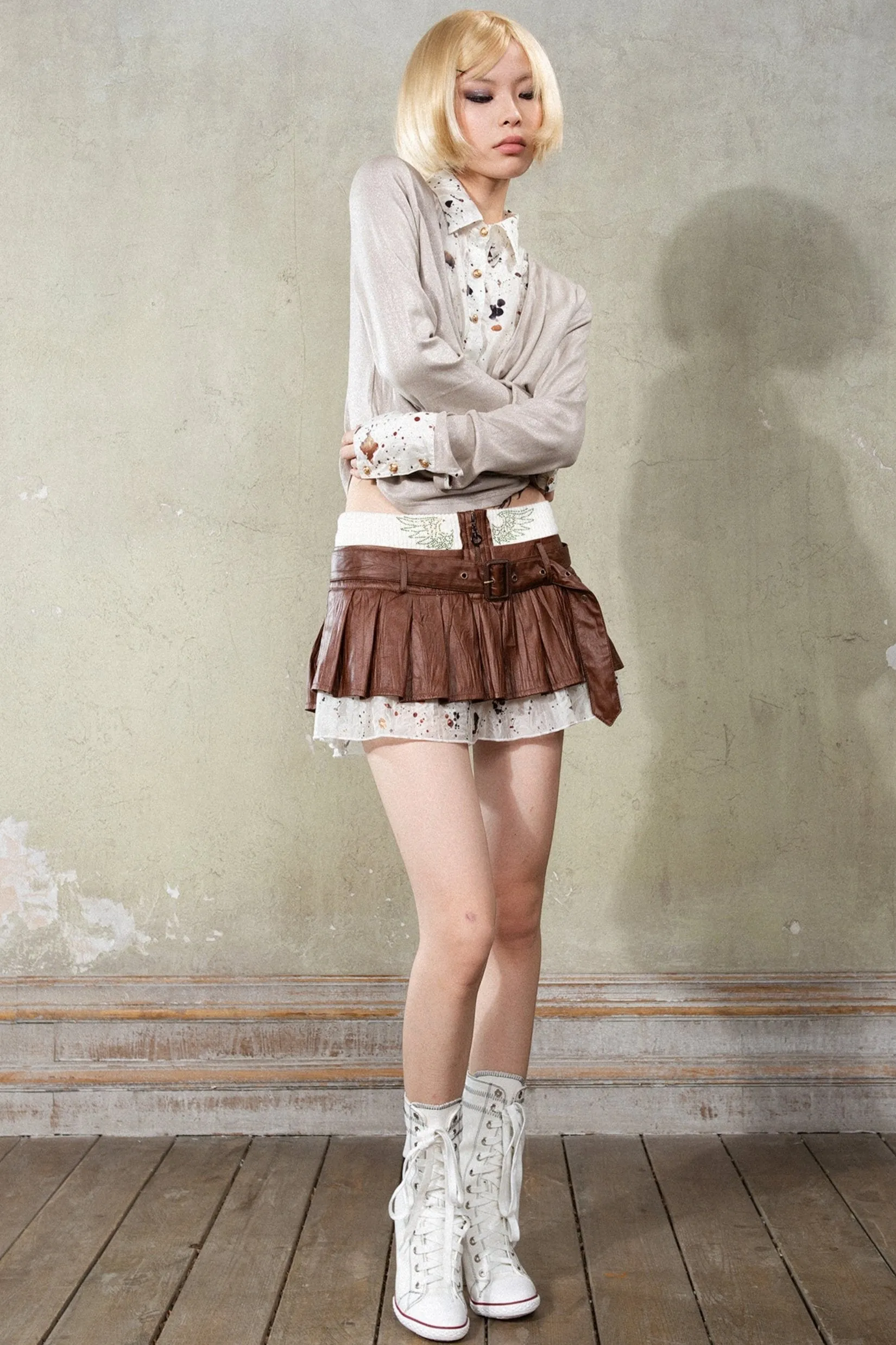 Pearl Drape Button Cardigan