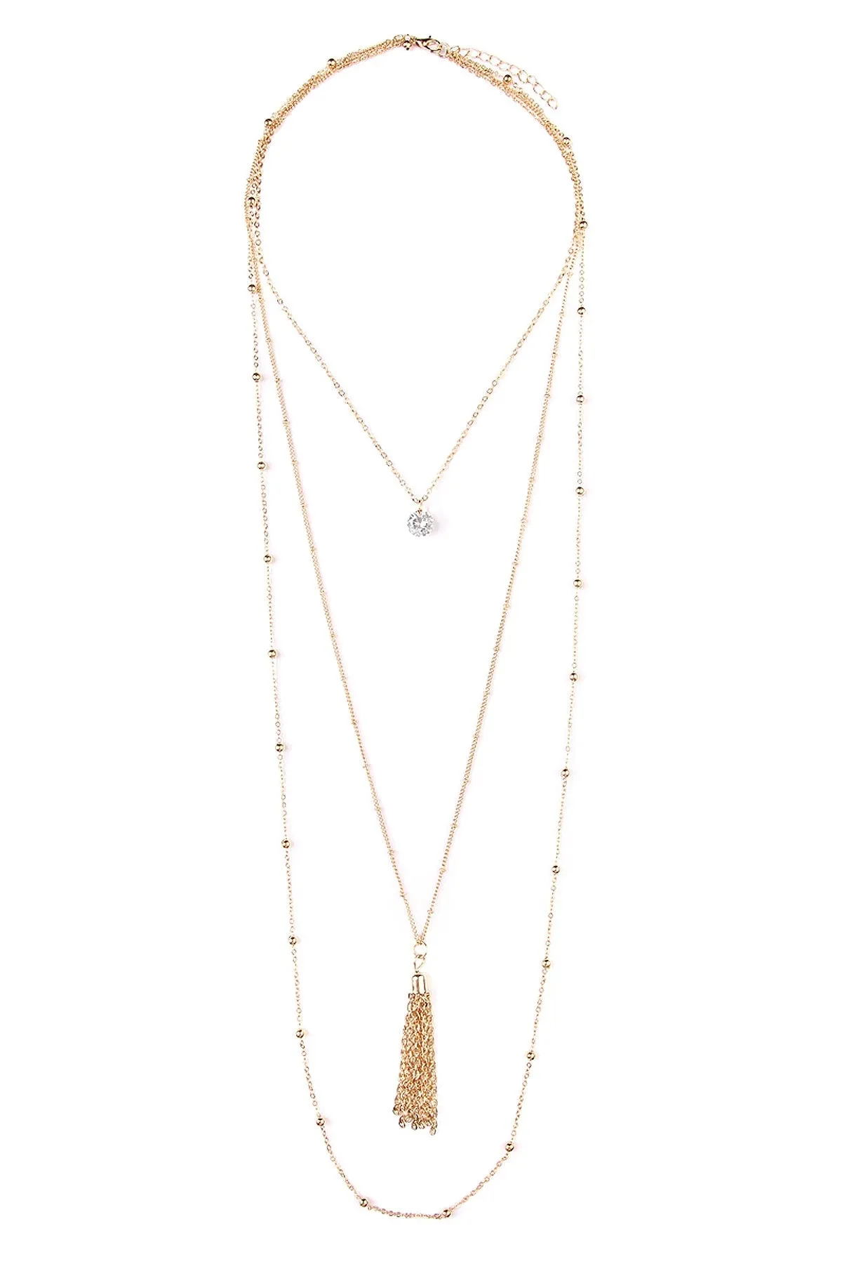 PENDANT TASSEL LAYER NECKLACE/6PCS