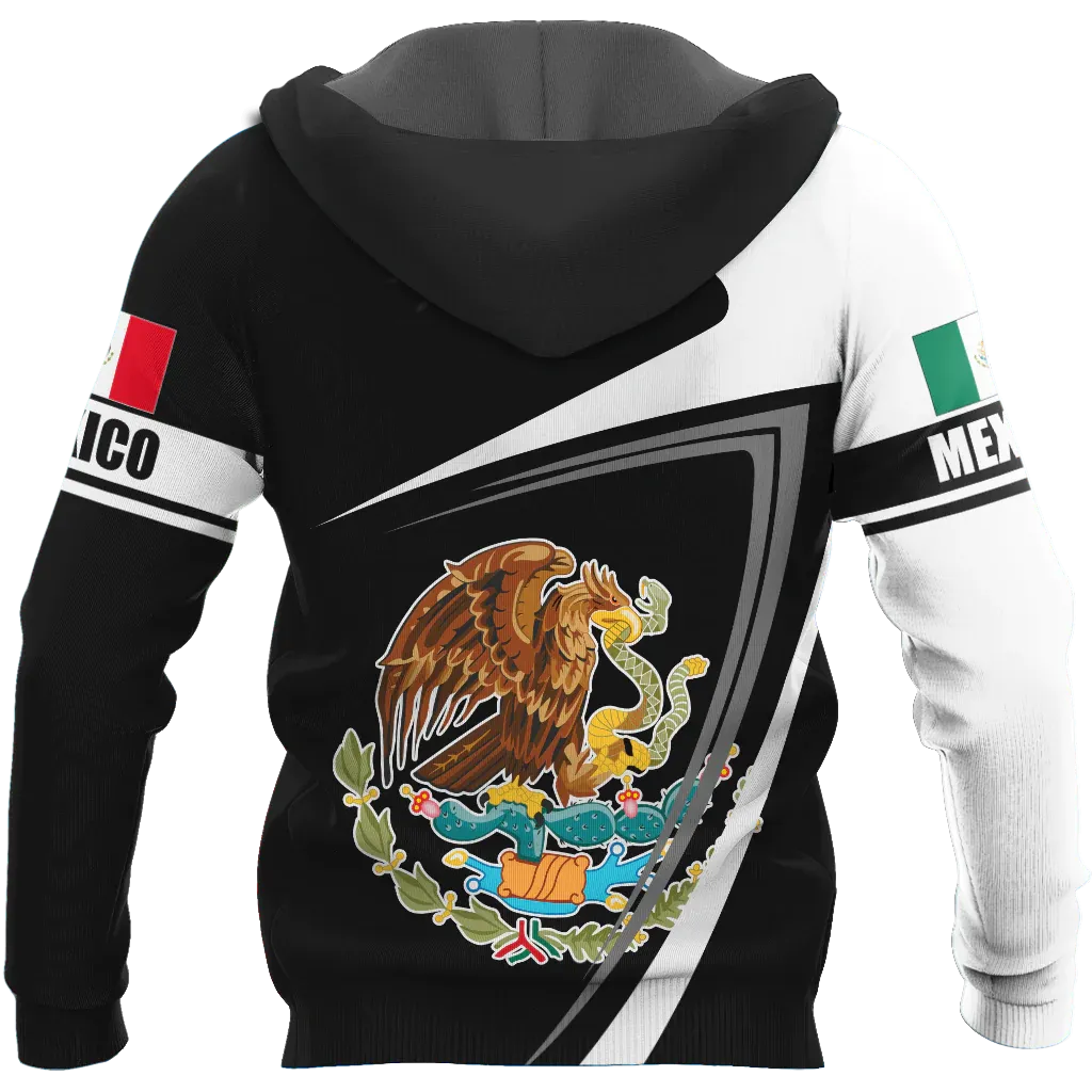Personalized Mexico Aztec Gold Hoodie, Mexican Aztec Hoodie 3D For Men And Women, Aztec Hoodie