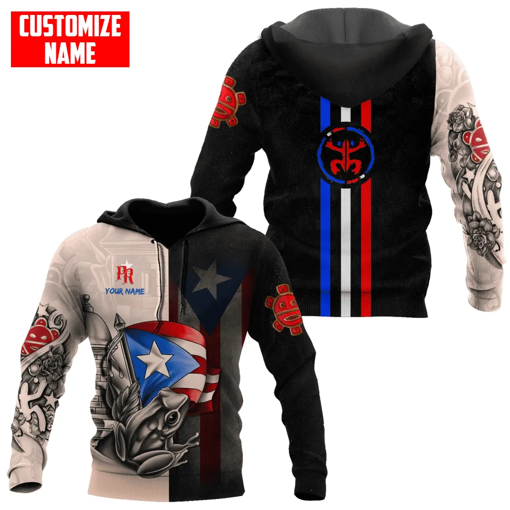 Personalized Puerto Rico Line Sweatshirt Zip Hoodie, Perfect Shirt for Men Women Christmas